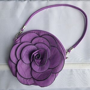 Elegant Purple Floral Women's Bag